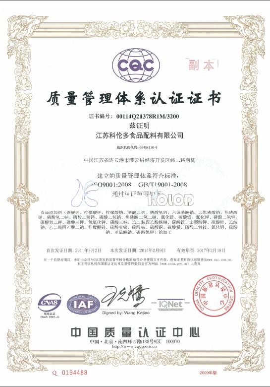 质量管理体系认证